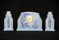 Garniture de Longwy aux oiseaux